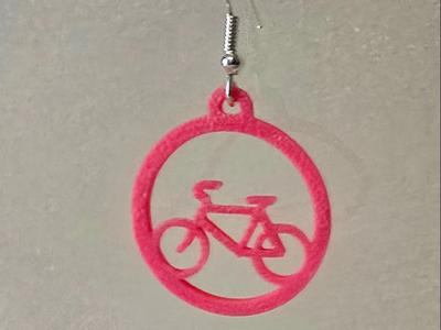 Round Bicycle Earrings