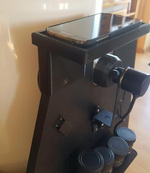 Ablage fuer Smartphone an Dobson Montierung /Storage for smartphone on Dobsonian mount