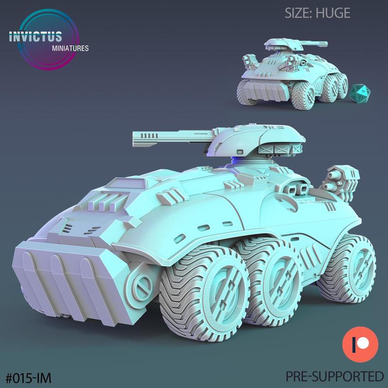 Space Scout Tank / Roving Vehicle / Alien War Construct / Steampunk Battle Robot / Invasion Army / Cyberpunk / Sci-Fi Encounter