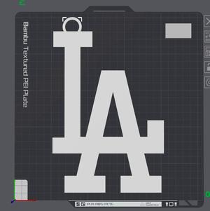 Los Angeles Dodgers Oversized Necklace LA Single Color Logo   