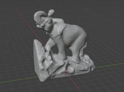Elephant Book end   