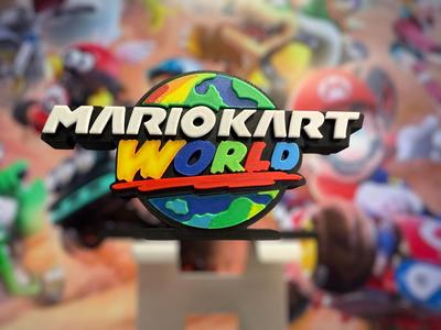 Mario Kart World Logo Display