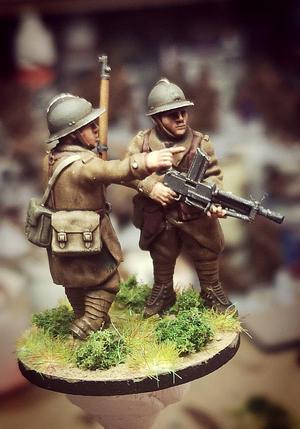 WW2 28mm WW2 French 1940 LMG Fire team 2