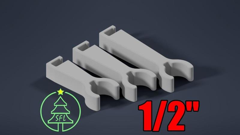 1/2" PVC Pipe J-Channel Mount Clip With Wire Channel