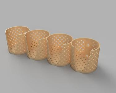 Wall mounted 4x can holder   