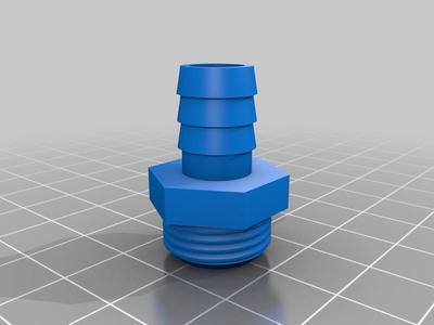 G3/8 to 10mm barb adapter - water cooling drain plug /fill