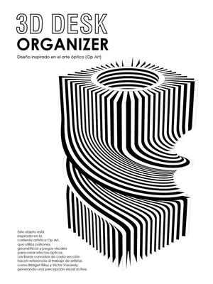 Optical Art inspired Desk Organizer   