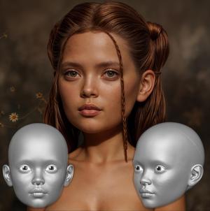 8 FACE | HEAD | HEAD | 3D DOLL | OOAK | BJD | ARTICULATED DOLLS