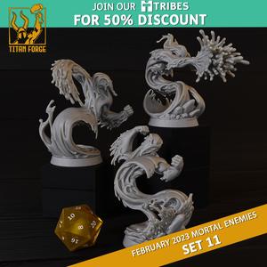 Water Elementals - RPG Monster DnD 5e - Mortal Enemies Set 11