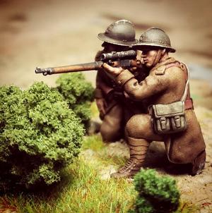WW2 28mm french reserve sniper team
