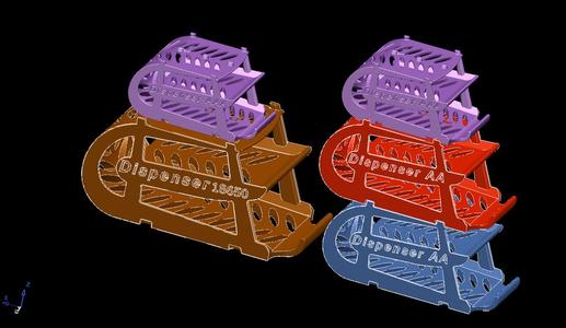 Battery Dispenser rotary stackable 