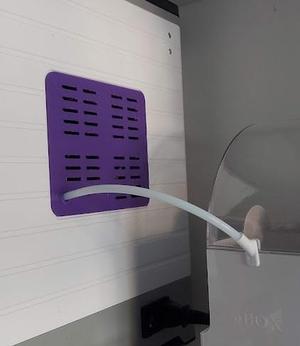 Flashforge dreamer panel with ptfe hole