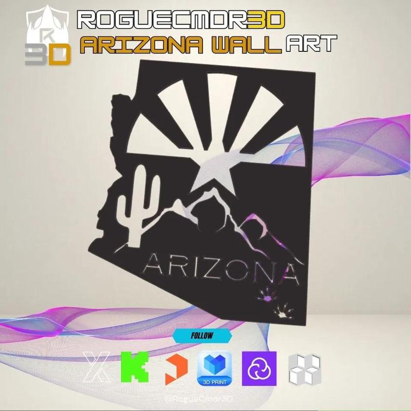 Arizona Desert Scene Wall Art   