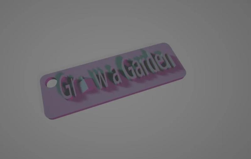 Grow a Garden Keychain ( easy to print )   