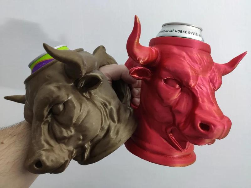 Bull Head Can Holder (0.5L + 12oz Cans) - Beer mug   