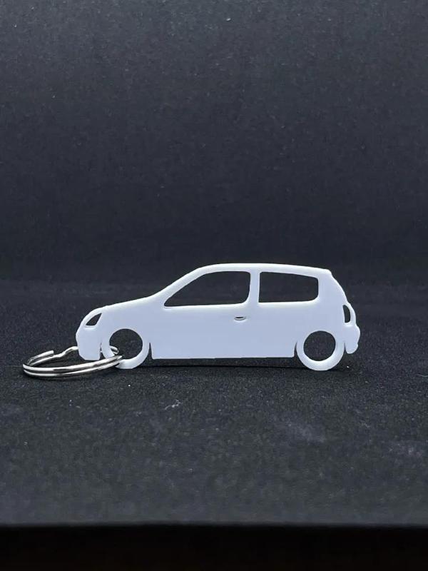 Renault Clio 2 3 door silhouette / keychain   