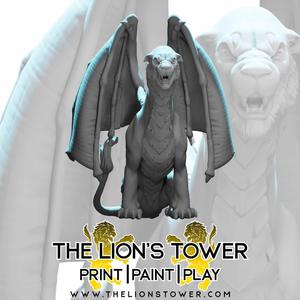 Liondrake Female 1 - large sized 32mm scale miniature