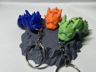 Articulated Baby Dragon Keychain