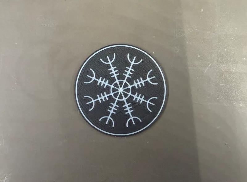 SVG file of Aegishjalmur (Helm of Awe) – Protective Norse Symbol   