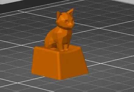 Lowest Poly Cat Keycap   