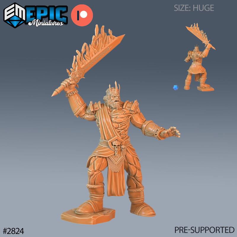 Fire Giant King Surtr / Nordic Lord / Norse Warrior / Male Viking Raider / Wildling / Arctic Guard