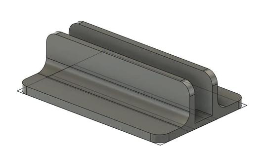 Clean Vertical Laptop Stand 20 mm No Supports (chromebook)   