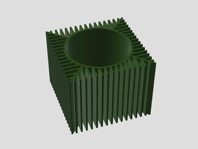 Heat Sink Flower Pot   