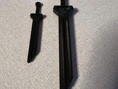 Sci-Fi Sword charm - remixed with a chain hoop