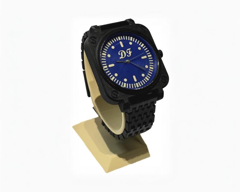 Watch and articulated bracelet, 100% 3D