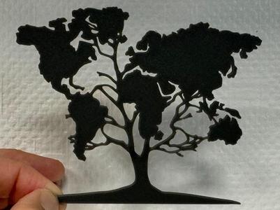 Decor world map tree