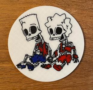 Simpsons TreeHouse Horror Coaster/4 color Skeleton