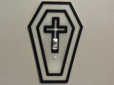 Coffin Spider Web Light Switch Cover