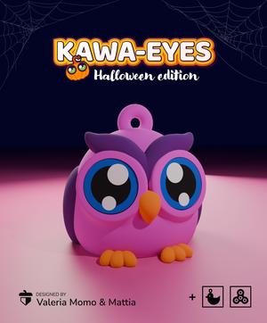 Kawa-eyes Owl Keychain & Fidget! 4 Halloween