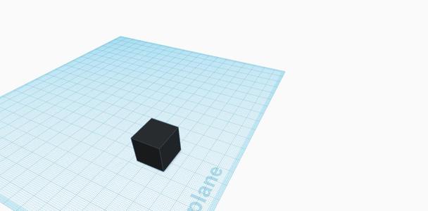 1x1 black rubiks cube
