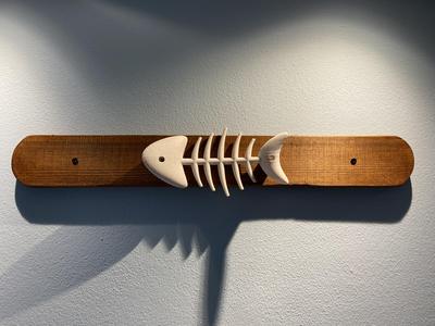 BONE FISH WALL MOUNT HANGER CLOTHES HANGERS