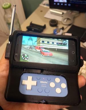 Unihertz Jelly Star x 8BitDo Micro grip. Custom Gaming Handheld