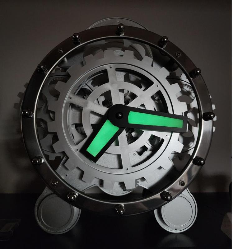 Kikkerland Gear Clock glow upgrade