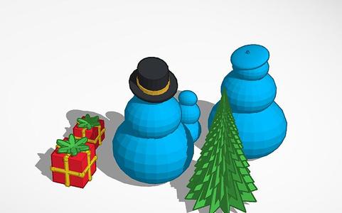 Snowman Family Staging