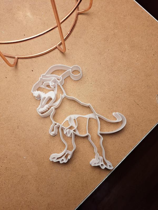 Christmas T-Rex Cookie Cutter