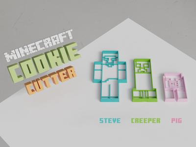 Minecraft Cookie/Playdoh Cutter