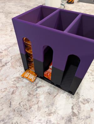 Condiment pack holder (ketchup, mustard,mayo,taco sauce,soy sauce)