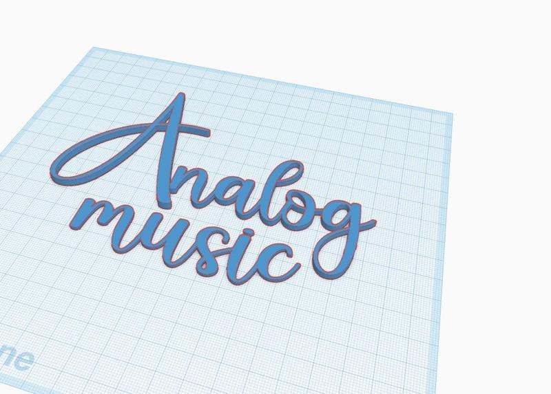 Analog Music text (hand write)