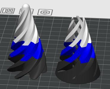 Fidget spiral cone tricolor