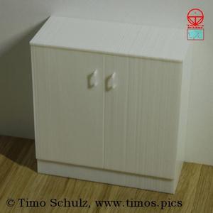 kleiner schlichter Badezimmerschrank (maßstabgetreu)