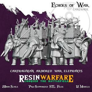Carthaginian Armored War Elephants - Echoes of War: Punic Wars