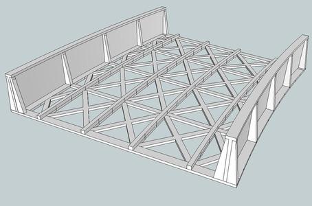 HO Scale Curved Bridge 29.5 and 32 in. Radii