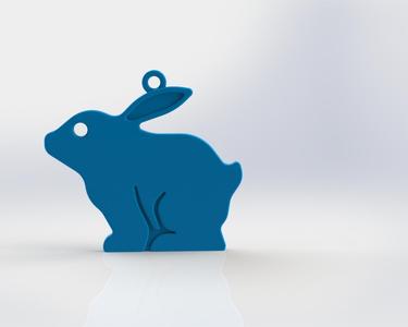 Rabbit Keychain.STL