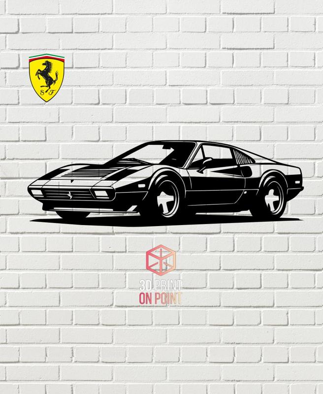 FERRARI 308 GTB - 2D WALL ART #2