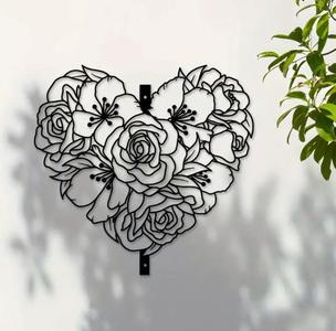 Heart & Rose Wall Art