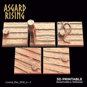 Coastal Pier - 5x 25mm Square Base (ver. 1) /Pre-supported/